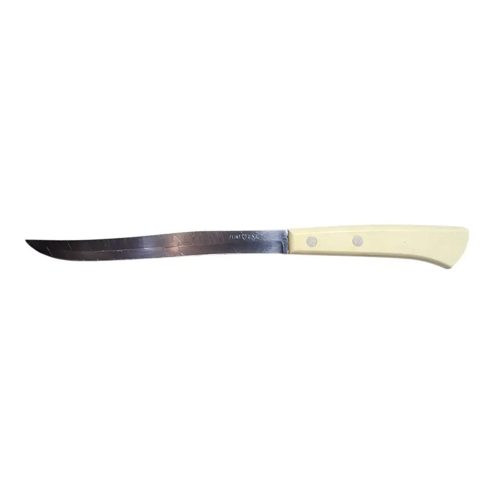 Vintage Flint Carving Knife 8 inch Blade Stainless Vanadium Arrowhead USA